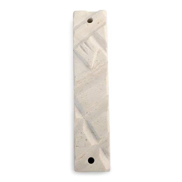 Jerusalem Stone Mezuzah Case with Kosher Scroll