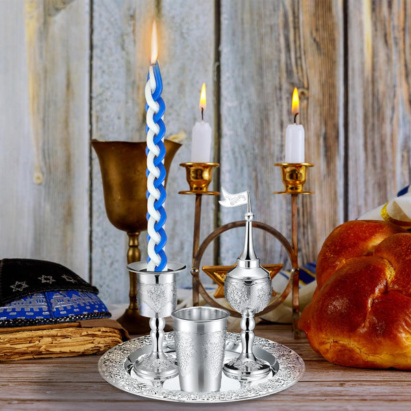 Premium Shabbat Candles - 12 Pack White Taper Candles